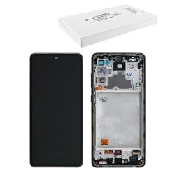 SAMSUNG A72 A725/A72 5G A726 ΟΘΟΝΗ + TOUCH SCREEN + LENS + FRAME GH82-25849A BLACK ORIGINAL SERVICE PACK
