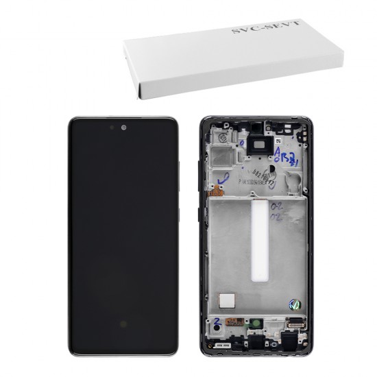 SAMSUNG A52 4G A525/A52 5G A526 ΟΘΟΝΗ+TOUCH SCREEN + LENS + FRAME GH82-25524A BLACK ORIGINAL SERVICE PACK