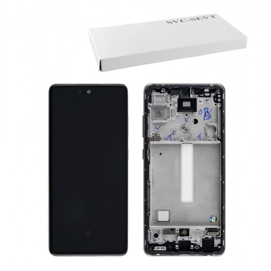 SAMSUNG A52 4G A525/A52 5G A526 ΟΘΟΝΗ+TOUCH SCREEN + LENS + FRAME GH82-25524D WHITE ORIGINAL SERVICE PACK