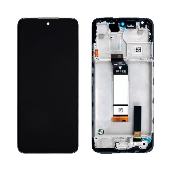 XIAOMI REDMI NOTE 10 5G/POCO M3 PRO 5G ΟΘΟΝΗ + TOUCH SCREEN + LENS + FRAME BLACK 3P OR