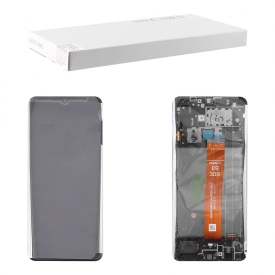 SAMSUNG A12 NACHO A127 ΟΘΟΝΗ+TOUCH SCREEN + LENS + FRAME GH82-26486A BLACK ORIGINAL SERVICE PACK