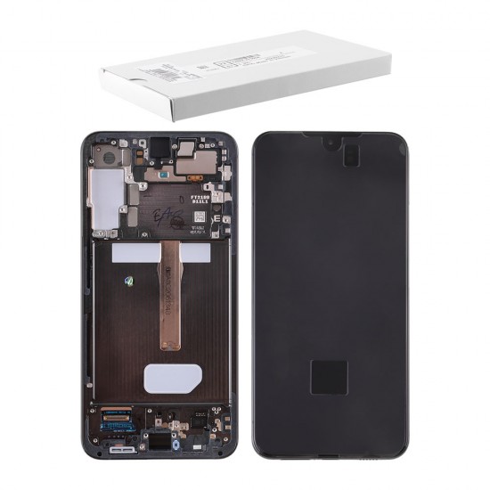SAMSUNG S22 PLUS 5G S906 ΟΘΟΝΗ + TOUCH SCREEN + LENS + FRAME GH82-27500A BLACK ORIGINAL SERVICE PACK