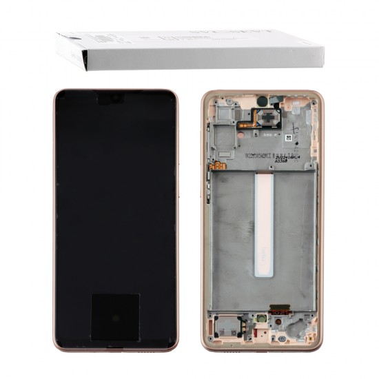 SAMSUNG A33 A336 ΟΘΟΝΗ+TOUCH SCREEN + LENS + FRAME GH82-28143D ORANGE ORIGINAL SERVICE PACK