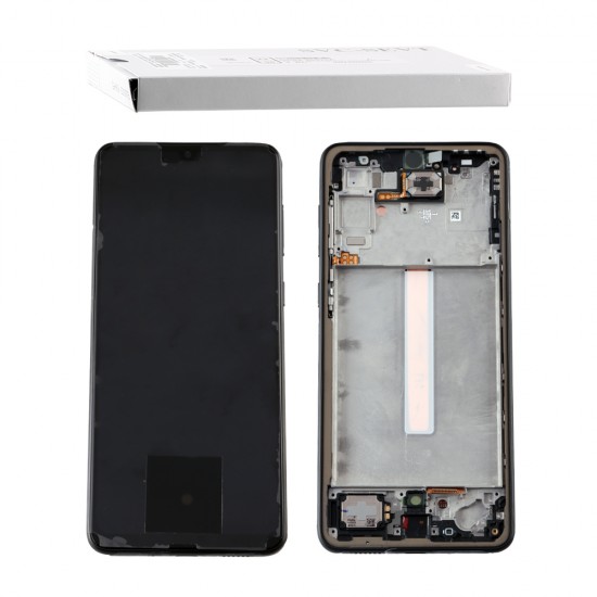 SAMSUNG A33 A336 ΟΘΟΝΗ+TOUCH SCREEN + LENS + FRAME GH82-28144A BLACK ORIGINAL SERVICE PACK