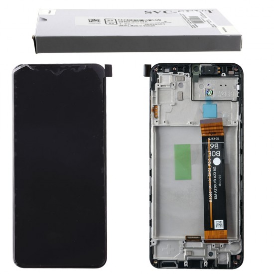 SAMSUNG A23 5G A236 ΟΘΟΝΗ+TOUCH SCREEN + LENS + FRAME GH82-29735A BLACK ORIGINAL SERVICE PACK