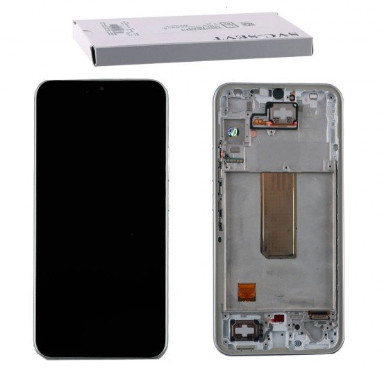 SAMSUNG A34 A346 ΟΘΟΝΗ+TOUCH SCREEN + LENS + FRAME GH82-31201B SILVER ORIGINAL SERVICE PACK SAMSUNG A34 A346 ΟΘΟΝΗ+TOUCH SCREEN + LENS + FRAME GH82-31201B SILVER ORIGINAL SERVICE PACK