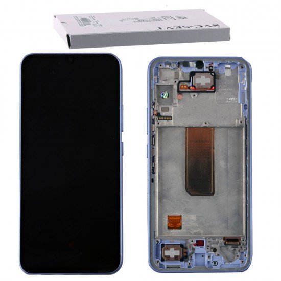 SAMSUNG A34 A346 ΟΘΟΝΗ+TOUCH SCREEN + LENS + FRAME GH82-31200D VIOLET ORIGINAL SERVICE PACK