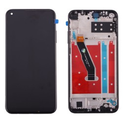 HUAWEI P40 LITE E ΟΘΟΝΗ + TOUCH SCREEN + LENS + FRAME BLACK 3P OR