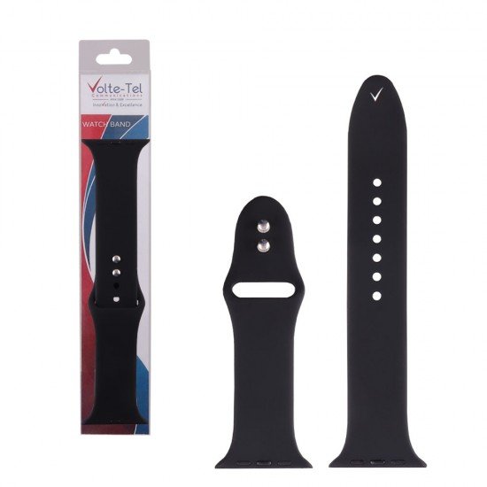 VOLTE-TEL ΛΟΥΡΑΚΙ ΡΟΛΟΓΙΟΥ ΣΙΛΙΚΟΝΗΣ APPLE WATCH 42/44/45/46/49mm ICONBAND BLACK VT104 VOLTE-TEL ΛΟΥΡΑΚΙ ΡΟΛΟΓΙΟΥ ΣΙΛΙΚΟΝΗΣ APPLE WATCH 42/44/45/46/49mm ICONBAND BLACK VT104