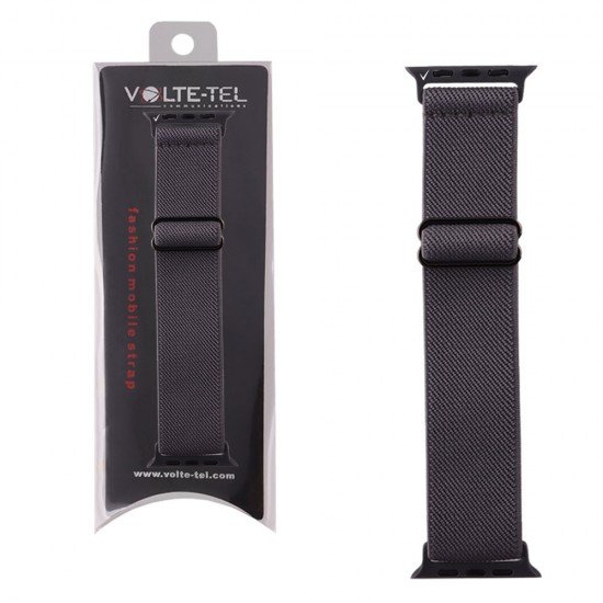 VOLTE-TEL ΛΟΥΡΑΚΙ ΡΟΛΟΓΙΟΥ APPLE WATCH 38/40/41mm ELASTIC BRAIDED NYLON GREY VT101 VOLTE-TEL ΛΟΥΡΑΚΙ ΡΟΛΟΓΙΟΥ APPLE WATCH 38/40/41mm ELASTIC BRAIDED NYLON GREY VT101