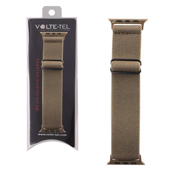 VOLTE-TEL ΛΟΥΡΑΚΙ ΡΟΛΟΓΙΟΥ APPLE WATCH 38/40/41mm ELASTIC BRAIDED NYLON KHAKI VT101 VOLTE-TEL ΛΟΥΡΑΚΙ ΡΟΛΟΓΙΟΥ APPLE WATCH 38/40/41mm ELASTIC BRAIDED NYLON KHAKI VT101