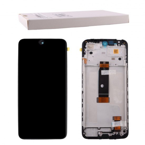 XIAOMI REDMI 12 ΟΘΟΝΗ + TOUCH SCREEN + LENS + FRAME 560002M19A00 BLACK ORIGINAL SERVICE PACK