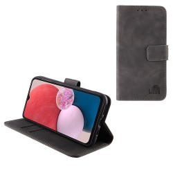 LIME ESSENTIAL ΘΗΚΗ SAMSUNG A13 4G A135/A137 6.6in  MAGNET BOOK STAND CLIP GREY