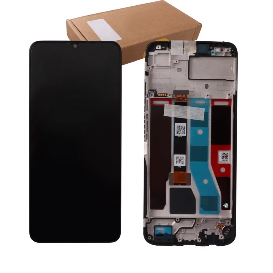 REALME C51 ΟΘΟΝΗ + TOUCH SCREEN + LENS + FRAME 621029000053 BLACK ORIGINAL SERVICE PACK