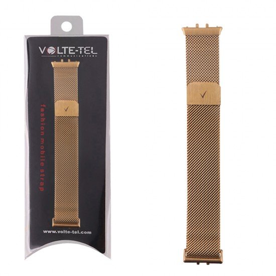 VOLTE-TEL ΛΟΥΡΑΚΙ ΡΟΛΟΓΙΟΥ ΜΕΤΑΛΛΙΚΟ SAMSUNG GALAXY FIT 3 R390 MILAN GOLD