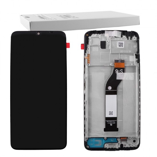 XIAOMI REDMI 13C 4G/POCO C65 ΟΘΟΝΗ + TOUCH SCREEN + LENS + FRAME 560002C3UA00 BLACK ORIGINAL SERVICE PACK