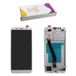 HONOR 7A/HUAWEI Y6 2018/Y6 PRIME 2018 ΟΘΟΝΗ + TOUCH SCREEN + LENS + FRAME HF-02351WLK WHITE HYPER-FIX SERVICE PACK