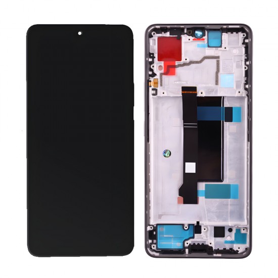 XIAOMI REDMI NOTE 13 PRO 5G/POCO X6 5G ΟΘΟΝΗ + TOUCH SCREEN + LENS + FRAME BLACK 3P OR