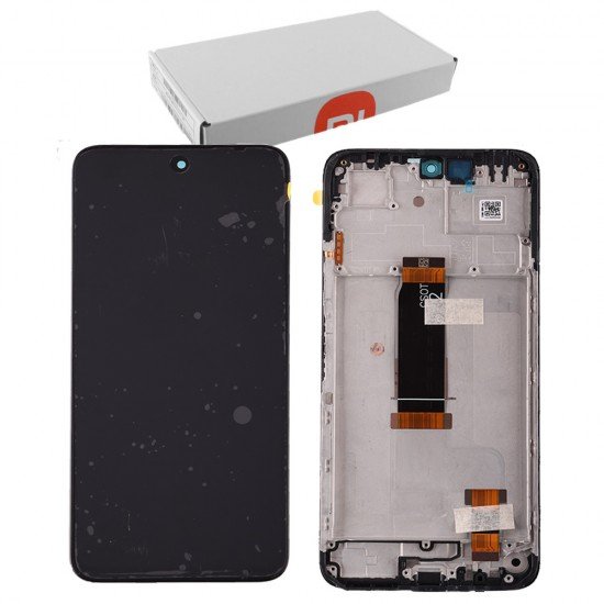 XIAOMI REDMI 13 4G/5G/ POCO M6 4G ΟΘΟΝΗ + TOUCH SCREEN + LENS + FRAME 560001N19A00 BLACK ORIGINAL SERVICE PACK