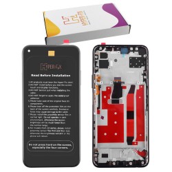HUAWEI P40 LITE 5G ΟΘΟΝΗ + TOUCH SCREEN + LENS + FRAME HF-02353SUN BLACK HYPER-FIX SERVICE PACK