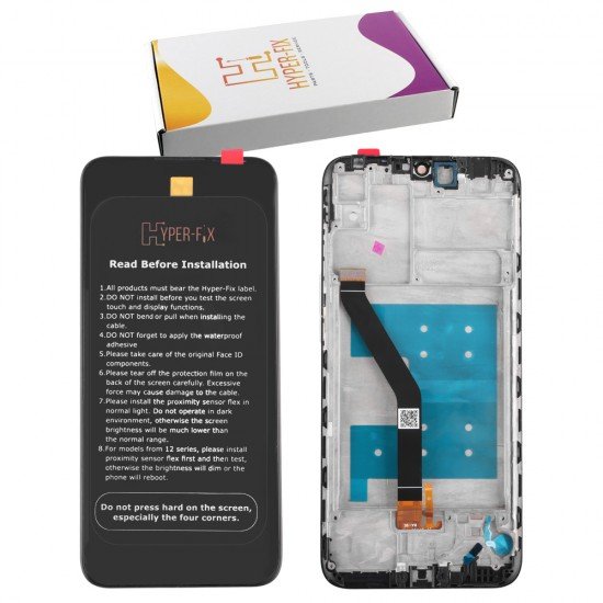 HUAWEI Y6 2019/HONOR 8A ΟΘΟΝΗ + TOUCH SCREEN + LENS + FRAME HF-02352LVM BLACK HYPER-FIX SERVICE PACK HUAWEI Y6 2019/HONOR 8A ΟΘΟΝΗ + TOUCH SCREEN + LENS + FRAME HF-02352LVM BLACK HYPER-FIX SERVICE PACK