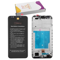 HUAWEI Y7 2018/Y7 PRIME 2018/HONOR 7C ΟΘΟΝΗ + TOUCH SCREEN + LENS + FRAME HF-02351USA BLACK HYPER-FIX SERVICE PACK