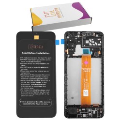 SAMSUNG A047 A04s ΟΘΟΝΗ+TOUCH SCREEN + LENS + FRAME HF-GH82-29805A BLACK HYPER-FIX SERVICE PACK
