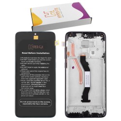 XIAOMI REDMI NOTE 8 PRO ΟΘΟΝΗ + TOUCH SCREEN + LENS + FRAME HF-56000500G700 BLACK HYPER-FIX SERVICE PACK