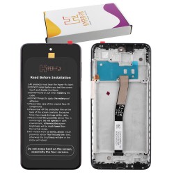 XIAOMI REDMI NOTE 9 PRO/NOTE 9 PRO MAX/NOTE 9S ΟΘΟΝΗ + TOUCH SCREEN + LENS + FRAME HF-560003J6B200 GREY HYPER-FIX SERVICE PACK