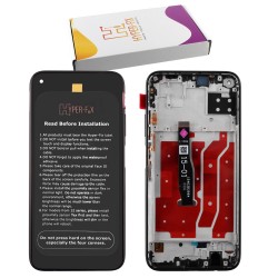 HUAWEI P40 LITE ΟΘΟΝΗ + TOUCH SCREEN + LENS + FRAME HF-02353KFU BLACK HYPER-FIX SERVICE PACK