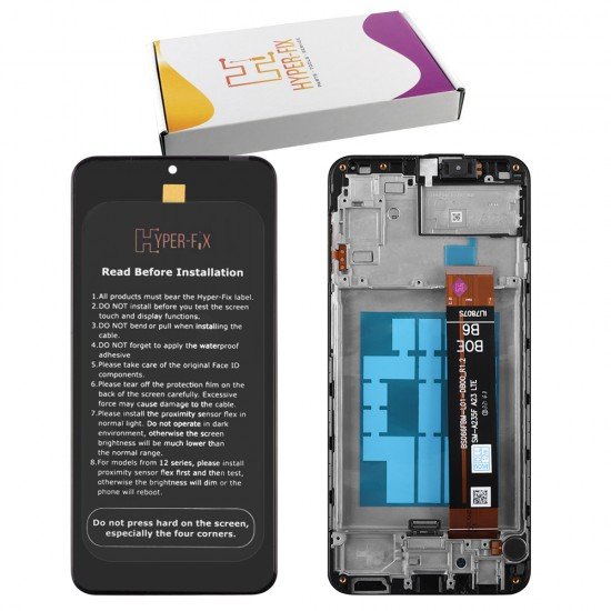 SAMSUNG A235 A23 4G ΟΘΟΝΗ+TOUCH SCREEN + LENS + FRAME HF-GH82-28563A BLACK HYPER-FIX SERVICE PACK SAMSUNG A235 A23 4G ΟΘΟΝΗ+TOUCH SCREEN + LENS + FRAME HF-GH82-28563A BLACK HYPER-FIX SERVICE PACK