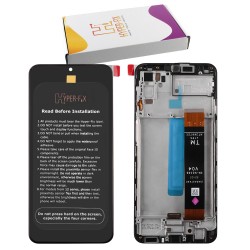SAMSUNG M23 5G M236 ΟΘΟΝΗ+TOUCH SCREEN + LENS + FRAME HF-GH82-28487A BLACK HYPER-FIX SERVICE PACK