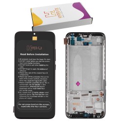 XIAOMI MI A3 ΟΘΟΝΗ + TOUCH SCREEN + LENS + FRAME HF-5606101260B6 BLACK HYPER-FIX SERVICE PACK