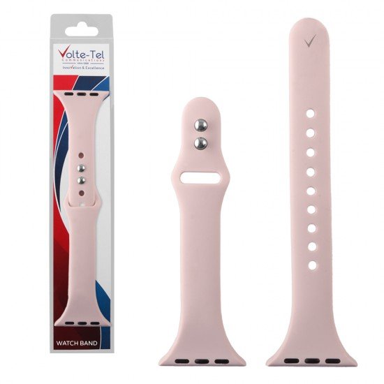 VOLTE-TEL ΛΟΥΡΑΚΙ ΡΟΛΟΓΙΟΥ ΣΙΛΙΚΟΝΗΣ APPLE WATCH 42/44/45/49mm ICONBAND SLIM PINK VT127