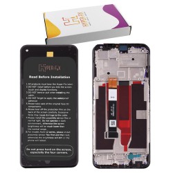 REALME 8 5G/NARZO 30 5G ΟΘΟΝΗ + TOUCH SCREEN + LENS + FRAME HF-4906662 BLACK HYPER-FIX SERVICE PACK
