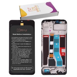 REALME C51 ΟΘΟΝΗ + TOUCH SCREEN + LENS + FRAME HF-621029000053 BLACK HYPER-FIX SERVICE PACK