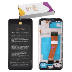 SAMSUNG A03 A035 ΟΘΟΝΗ+TOUCH SCREEN + LENS + FRAME HF-GH81-21626A BLACK HYPER-FIX SERVICE PACK