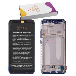 XIAOMI MI A3 ΟΘΟΝΗ + TOUCH SCREEN + LENS + FRAME HF-5610100380B6 BLUE HYPER-FIX SERVICE PACK