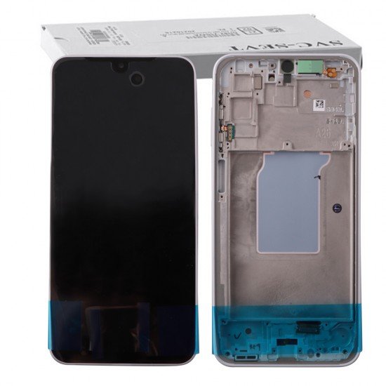 SAMSUNG A26 5G A266 ΟΘΟΝΗ+TOUCH SCREEN + LENS + FRAME GH82-37049B WHITE ORIGINAL SERVICE PACK