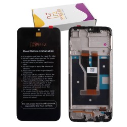 REALME C21 ΟΘΟΝΗ + TOUCH SCREEN + LENS + FRAME HF-4906056 BLACK HYPER-FIX SERVICE PACK