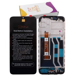 REALME C3/C3i/NARZO 10A ΟΘΟΝΗ + TOUCH SCREEN + LENS + FRAME HF-4903487 BLACK HYPER-FIX SERVICE PACK