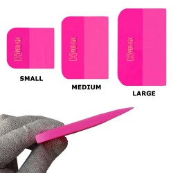 HYPER-FIX ΣΕΤ 3 ΤΕΜΑΧΙΩΝ ΕΥΚΑΜΠΤΕΣ ΣΠΑΤΟΥΛΕΣ ΣΙΛΙΚΟΝΗΣ ΓΙΑ FILM ΚΑΙ TEMPERED GLASS (SMALL, MEDIUM, LARGE) ΡΟΖ