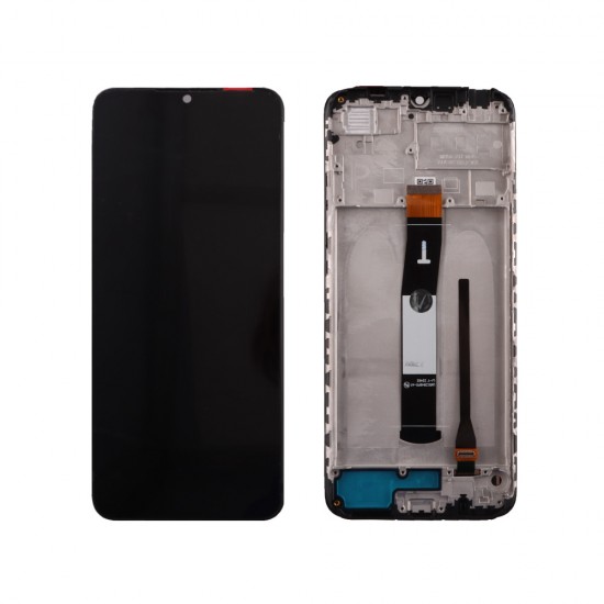 XIAOMI REDMI 10C/POCO C40 ΟΘΟΝΗ + TOUCH SCREEN + LENS + FRAME BLACK 3P OR