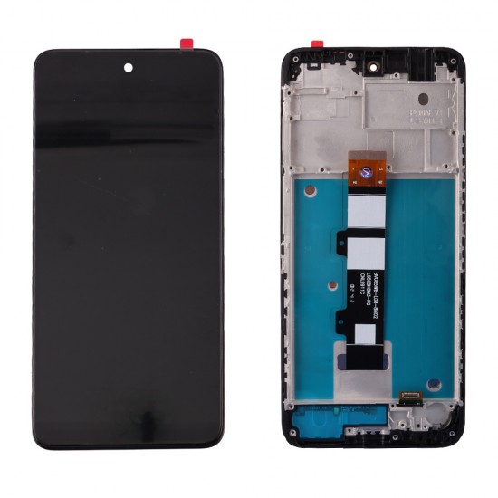 MOTOROLA MOTO G22 XT2231-2 ΟΘΟΝΗ + TOUCH SCREEN + LENS + FRAME BLACK REF. OR