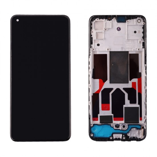 ONEPLUS NORD CE 5G ΟΘΟΝΗ + TOUCH SCREEN + LENS + FRAME BLACK 3P OR