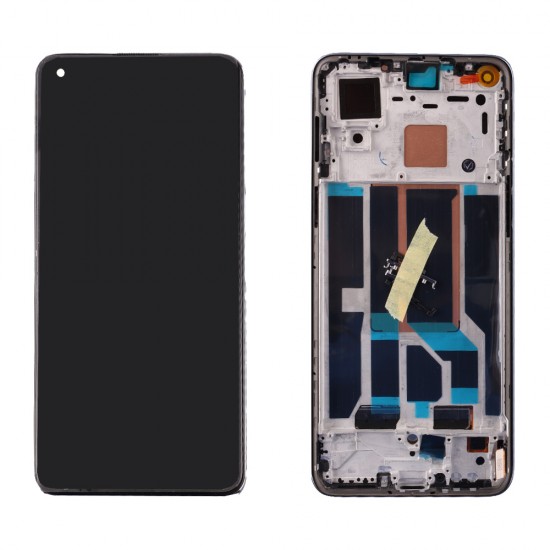 ONEPLUS NORD 2 5G ΟΘΟΝΗ + TOUCH SCREEN + LENS + FRAME BLACK 3P OR