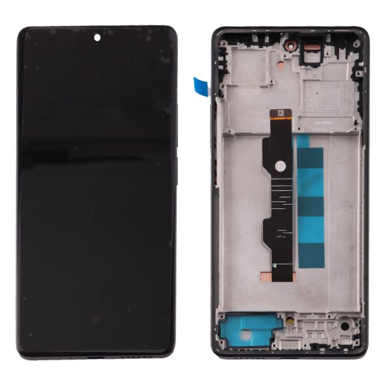 XIAOMI REDMI NOTE 13 PRO 4G/POCO M6 PRO 4G ΟΘΟΝΗ + TOUCH SCREEN + LENS +FRAME BLACK 3P OR