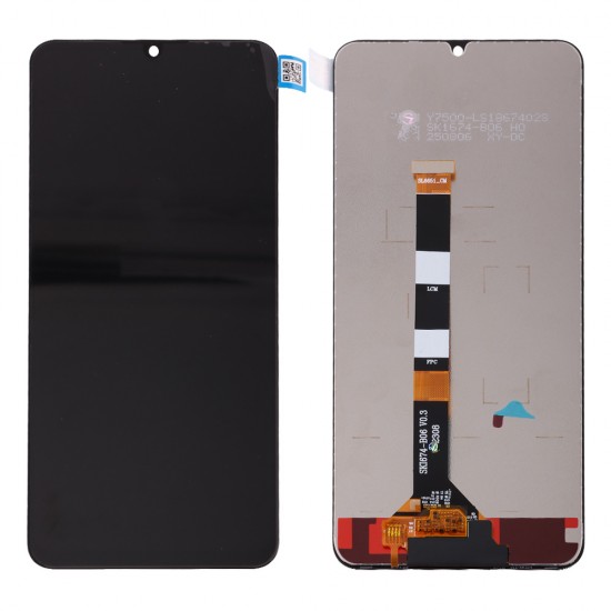 REALME C51/C53/NOTE 50 ΟΘΟΝΗ + TOUCH SCREEN + LENS BLACK REF. OR