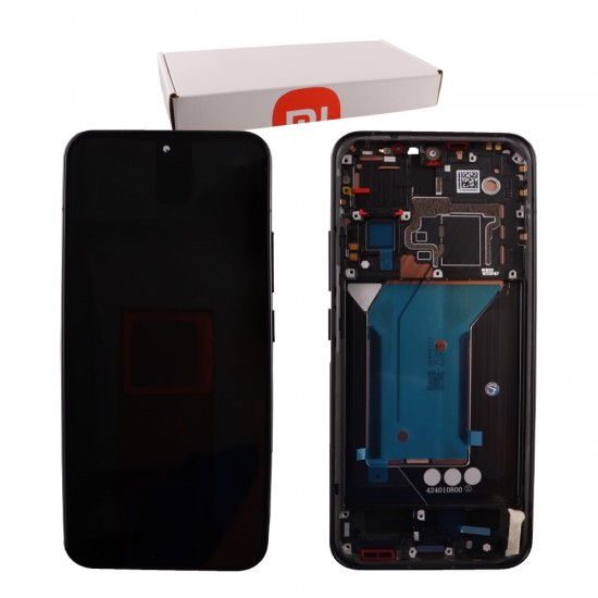 XIAOMI 14 5G ΟΘΟΝΗ + TOUCH SCREEN + LENS + FRAME 56000400N300 BLACK ORIGINAL SERVICE PACK
