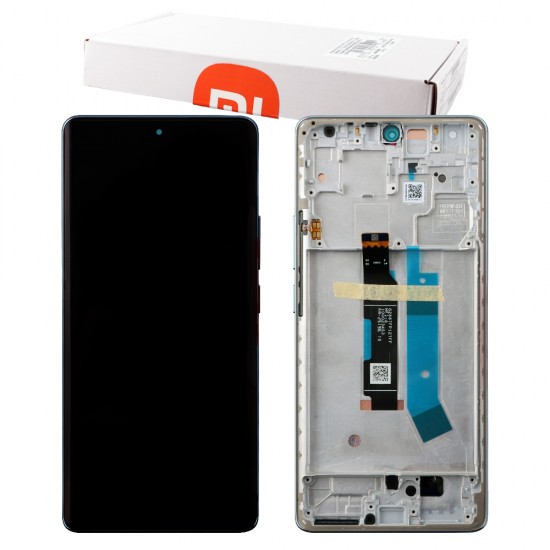XIAOMI REDMI NOTE 14 PRO 4G ΟΘΟΝΗ + TOUCH SCREEN + LENS + FRAME 560001000O600 BLUE ORIGINAL SERVICE PACK